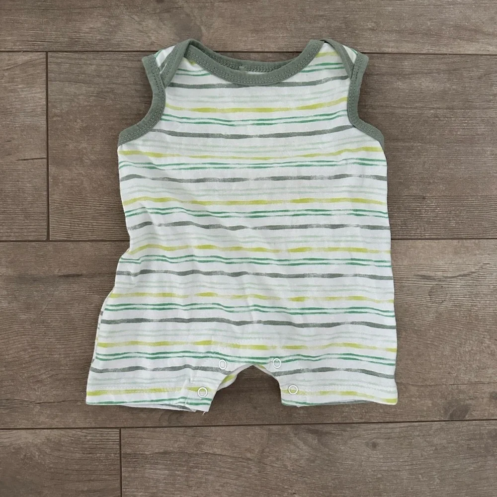 Kyle & Deena Baby Boy Striped Romper 0-3M Guc